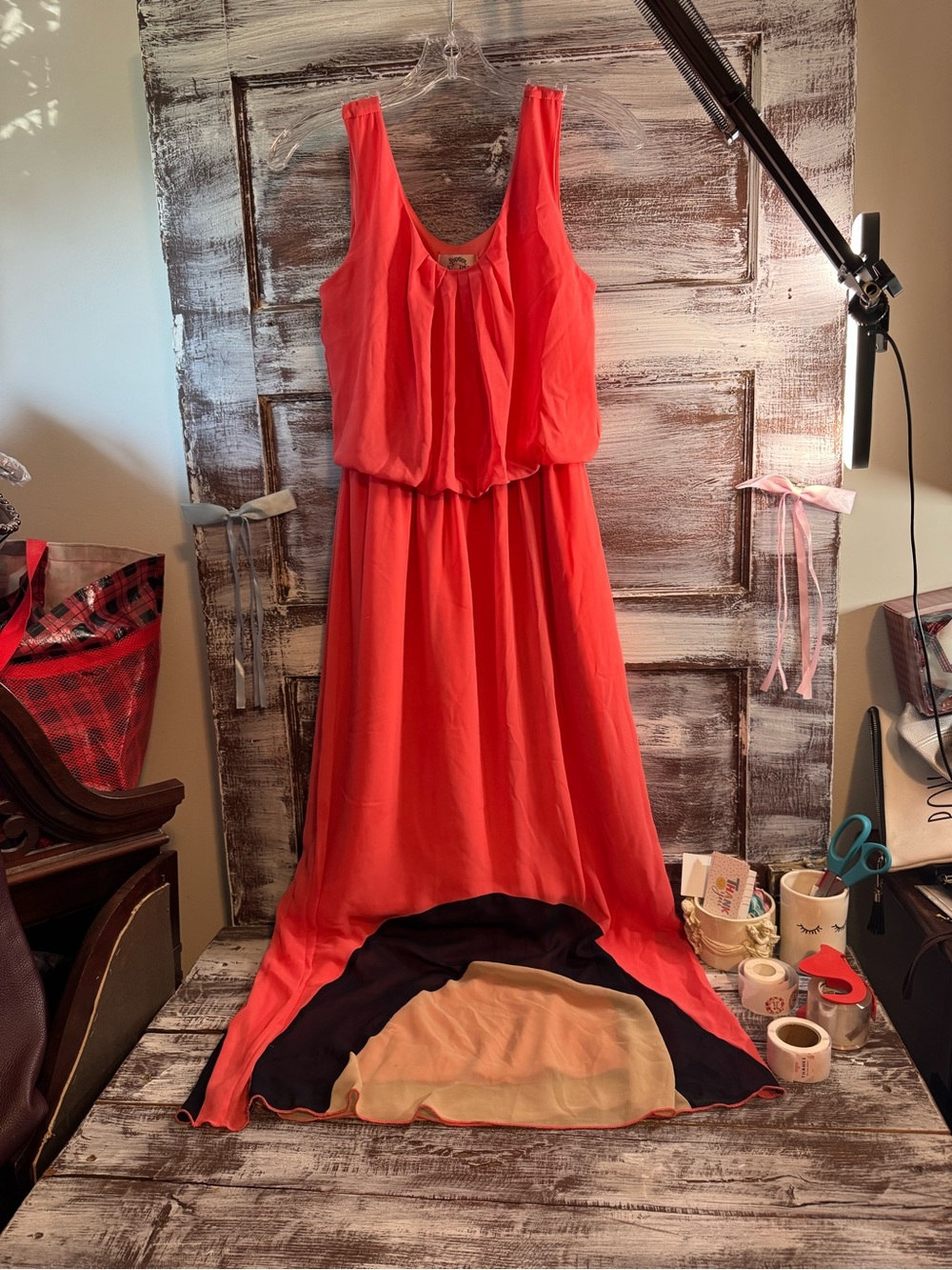 Sweet Storm Coral Maxi Dress